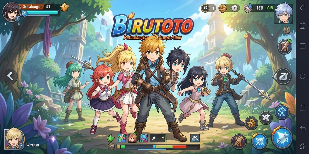 Tampilan gameplay menarik dari BIRUTOTO yang penuh warna.