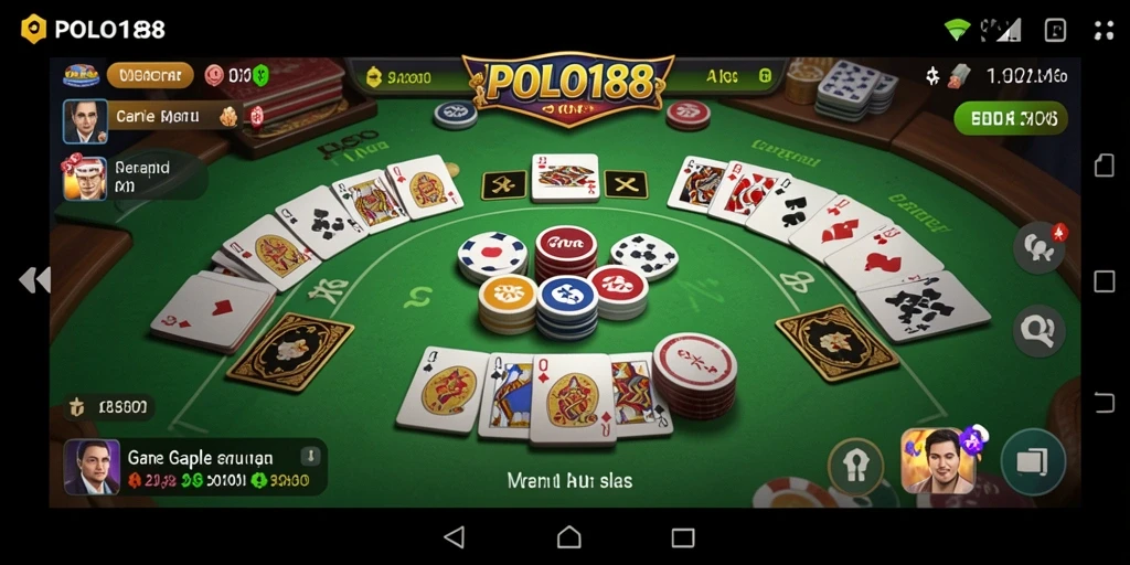 Tampilan menarik dari gameplay Gaple di POLO188.